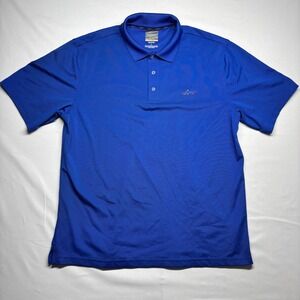 Greg Norman Tasso Elba Five Iron Mens Blue Play Dry Golf Polo Shirt Large
